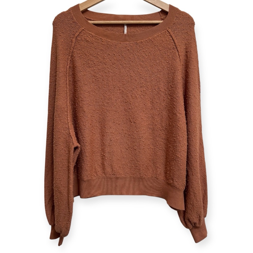 Free People Found My Friend Pullover Boucle Sweatshirt
